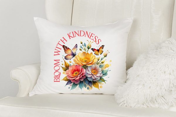 Bloom with Kindness, Flower Quote Sublimation Fashion - Image 2