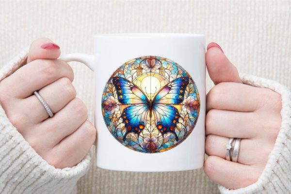 Butterfly Stained Glass Clipart Online - Image 5