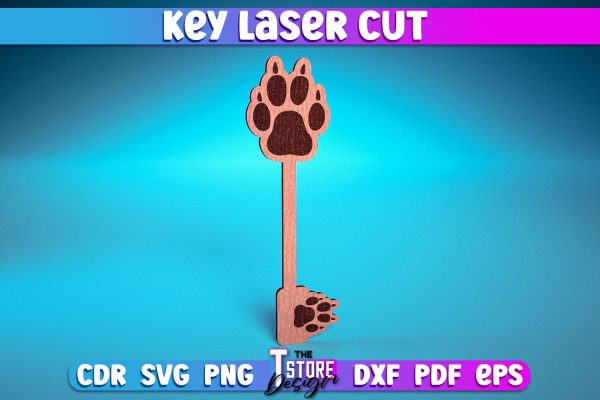 Key Laser Cut Design | Home Laser Cut Design | CNC Files Sale - Image 2