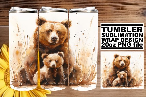 Mom & Baby Animal Tumbler Wrap: Charming Mother s Day Delight on Sale
