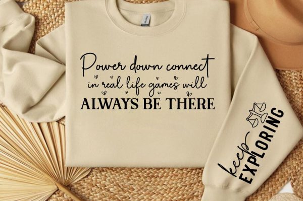 Power down connect in real life games Sleeve SVG Design Sale - Image 3