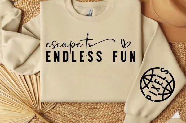 Escape to Endless Fun Sleeve SVG Design For Sale - Image 2