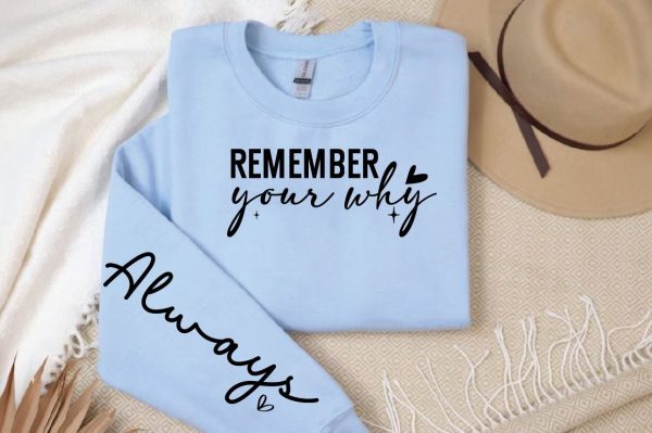 Remember your why Sleeve SVG Design Online - Image 2