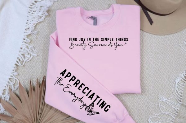 Find Joy in the Simple Things Beauty Surrounds You Sleeve SVG Design For Cheap - Image 2