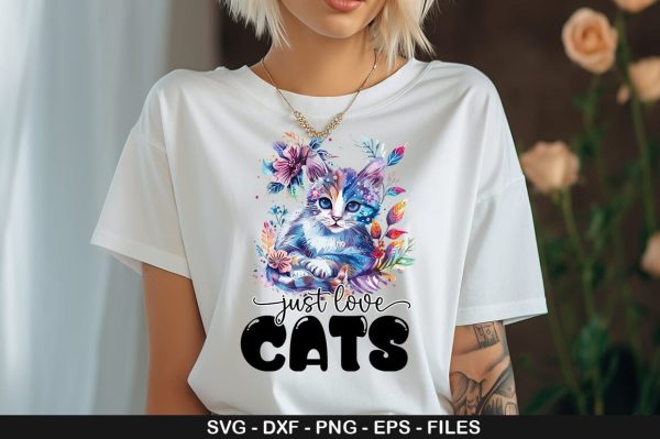 Just love cats SVG Hot on Sale