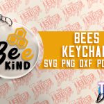 Bees Keychain Design | Keychain Laser Cut Design | CNC File Hot on Sale - Image 2
