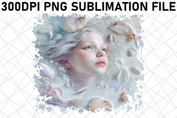Watercolor Sea Siren Design Set Bundle For Cheap