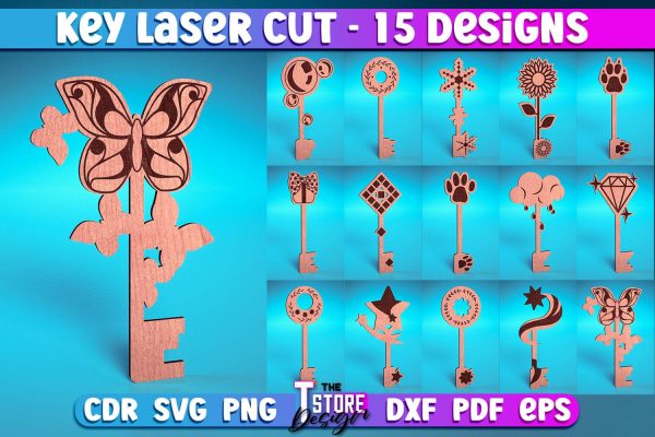Key Laser Cut Design | Home Laser Cut Design | CNC Files Sale