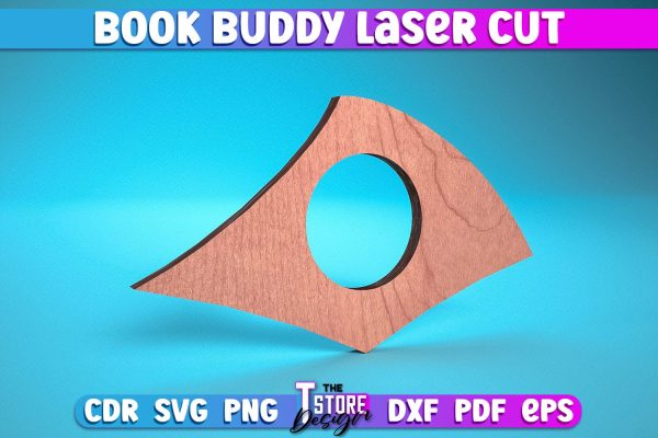 Book Buddy Laser Cut | Book Holder Laser Cut Design | CNC Files Sale