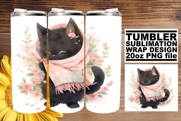 Playful Kitty Lover s 20oz Tumbler Sublimation Set Discount