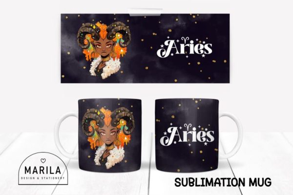 Aries Zodiac Sign Mug Sublimation For Cheap