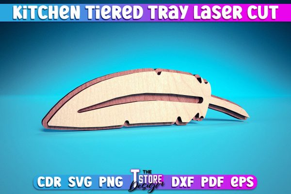 Kitchen Tiered Tray Laser Cut | Tiered Tray Laser Cut Design | CNC Files Sale - Image 5