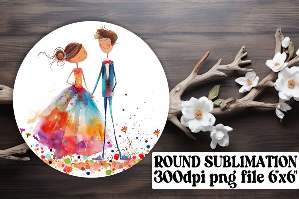 Romantic Round Ornaments Sublimation Pack For Cheap