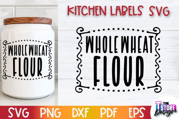 Kitchen Labels SVG Design | Home Design SVG | Jar Labels v.3 Supply