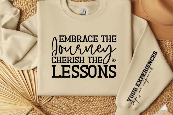 Embrace the journey, cherish the lessons Sleeve SVG Design Hot on Sale - Image 2