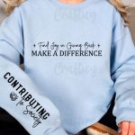 Find Joy in Giving Back Make a Difference Sleeve SVG Design Cheap - Image 2