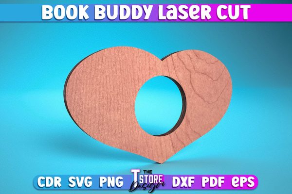 Book Buddy Laser Cut | Book Holder Laser Cut Design | CNC Files Fashion