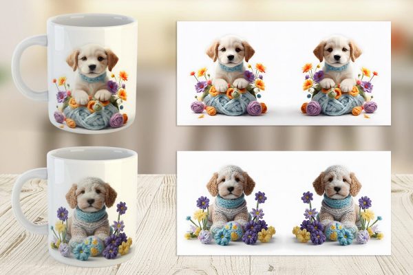 Mug Wrap Puppy Easter Embroidery Discount - Image 5