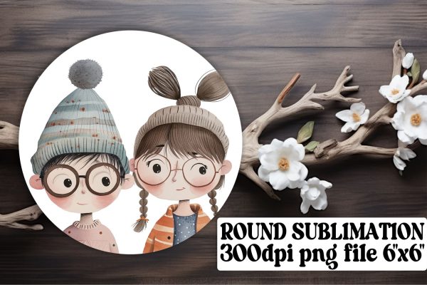 Boho Kids Circle Sublimation: Car Coaster Marvels Fashion