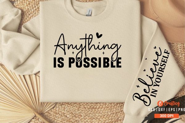 Positive Quotes  Sleeve Svg Design Cheap