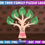 Wooden Tree Family Puzzle Laser Cut | Family Puzzle Design | CNC File Cheap - Image 3