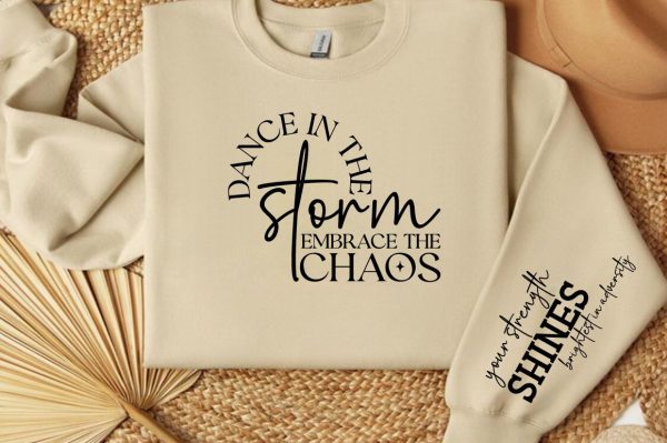 Dance in the storm, embrace the chaos Sleeve SVG Design Cheap - Image 2