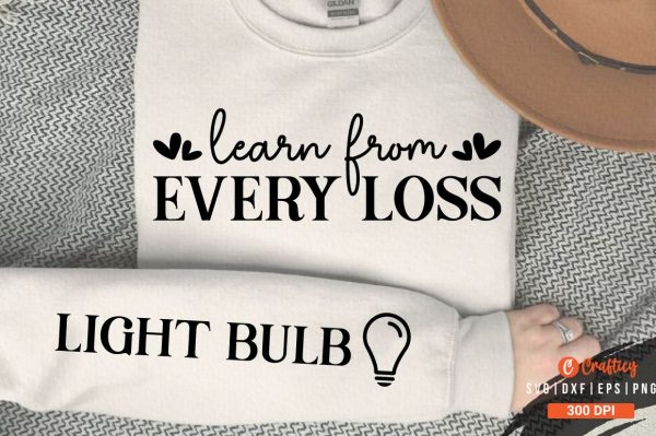 Learn from Every Loss Sleeve SVG Design Online Hot Sale