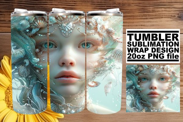 Coastal Mermaid Tumbler Design Bundle Sale