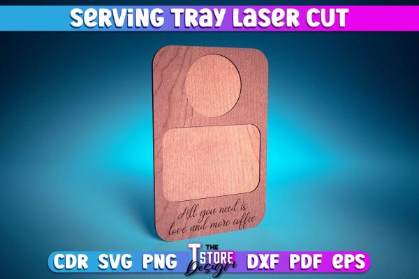 Serving Tray Laser Cut | Serving Tray Laser Cut Design | CNC Files on Sale