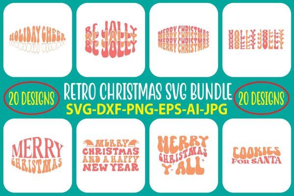 Retro Christmas SVG Bundle For Cheap