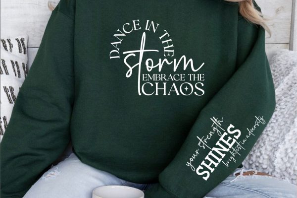 Dance in the storm, embrace the chaos Sleeve SVG Design Cheap - Image 3