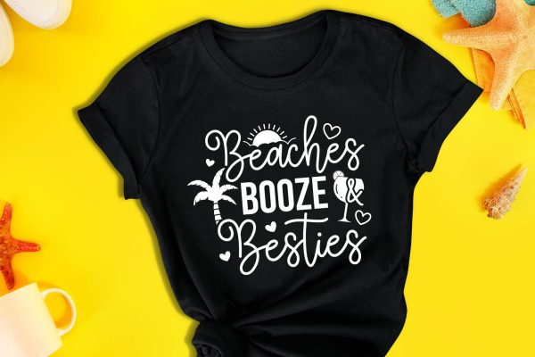 Beaches Booze & Besties - Summer SVG File For Sale - Image 3