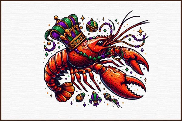 Crawfish Mardi Gras Watercolor Clipart Hot on Sale - Image 3