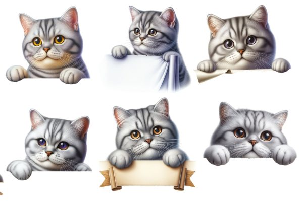 Peeking Cat Clipart Bundle Online Hot Sale - Image 2