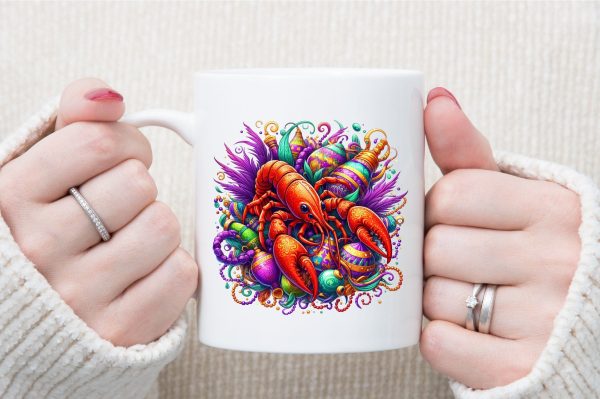 Crawfish Mardi Gras Watercolor Clipart Hot on Sale - Image 5