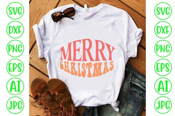 Merry Christmas Retro Svg Design Discount
