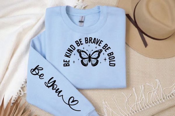 Be kind be brave be bold Sleeve SVG DesiGn For Sale - Image 2