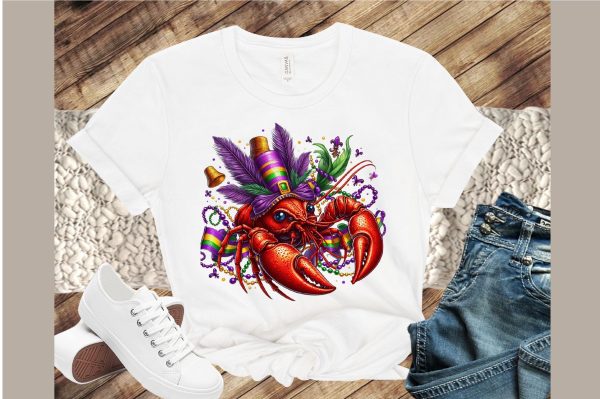 Crawfish Mardi Gras Watercolor Clipart Hot on Sale - Image 4