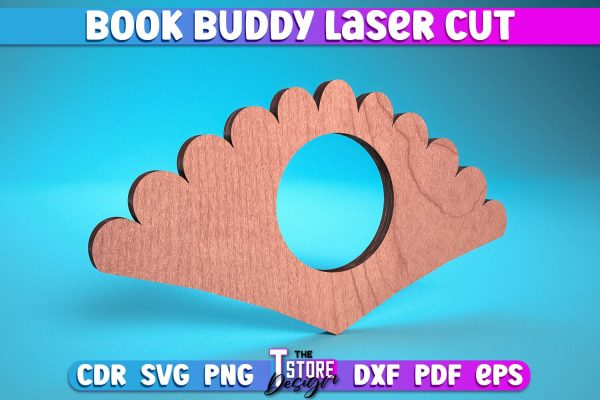 Book Buddy Laser Cut | Book Holder Laser Cut Design | CNC Files For Cheap - Image 5
