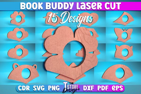 Book Buddy Laser Cut | Book Holder Laser Cut Design | CNC Files For Cheap