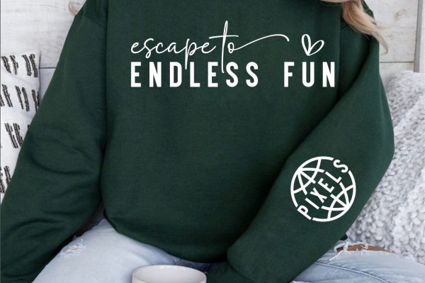 Escape to Endless Fun Sleeve SVG Design For Sale - Image 3