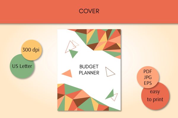 Budget Planner Book Templates PDF Printable Financial Plan EPS Vector Personal Finance Tracker Supply - Image 3