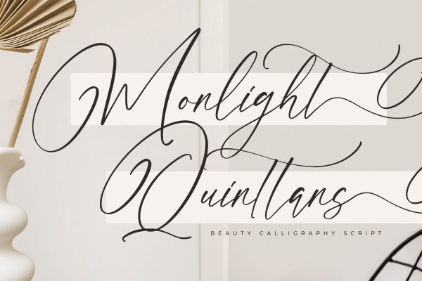 Monlight Quinttans - Beauty Calligraphy Script Online