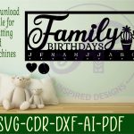 Succulents Calendar set SVG laser cut file For Cheap - Image 2