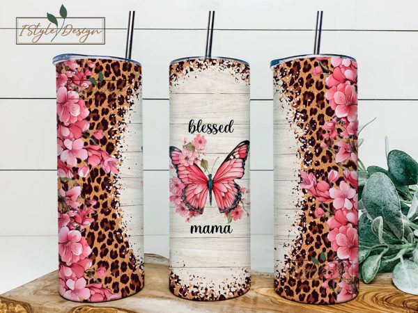 Blessed mama 20 oz skinny tumbler png, tumbler wrap png sublimation design download, 20 oz tumbler designs, tumbler png download Online now