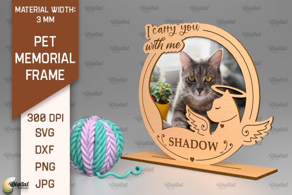 Pet Memorial Frame Laser Cut. Personalized Frame SVG Hot on Sale