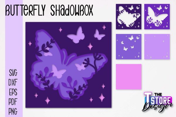 Butterfly Shadowbox SVG | Paper Cut Files | Paper Butterfly SVG Design For Cheap