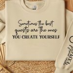 Sometimes the best quests are the ones you create yourself Sleeve SVG Design Online Hot Sale - Image 2