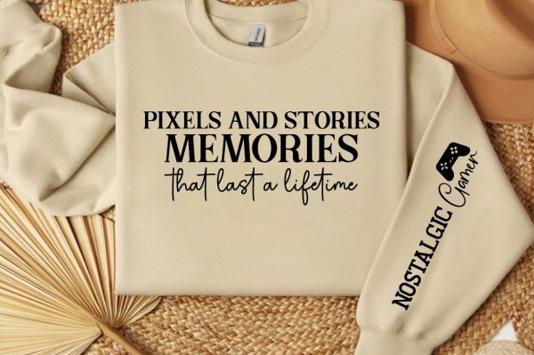 Pixels and stories memories that last a lifetime Sleeve SVG Design Supply - Image 2