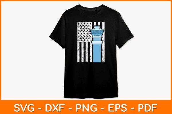 Air Traffic Controller American Flag Svg Design Online Sale - Image 2